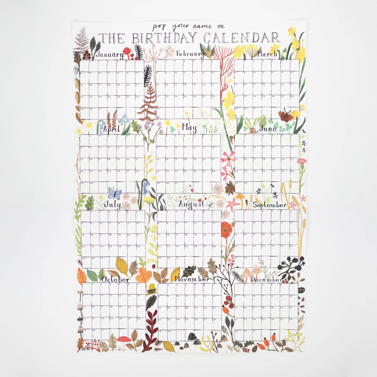 Birthday Calendar – Hadley Paper Goods